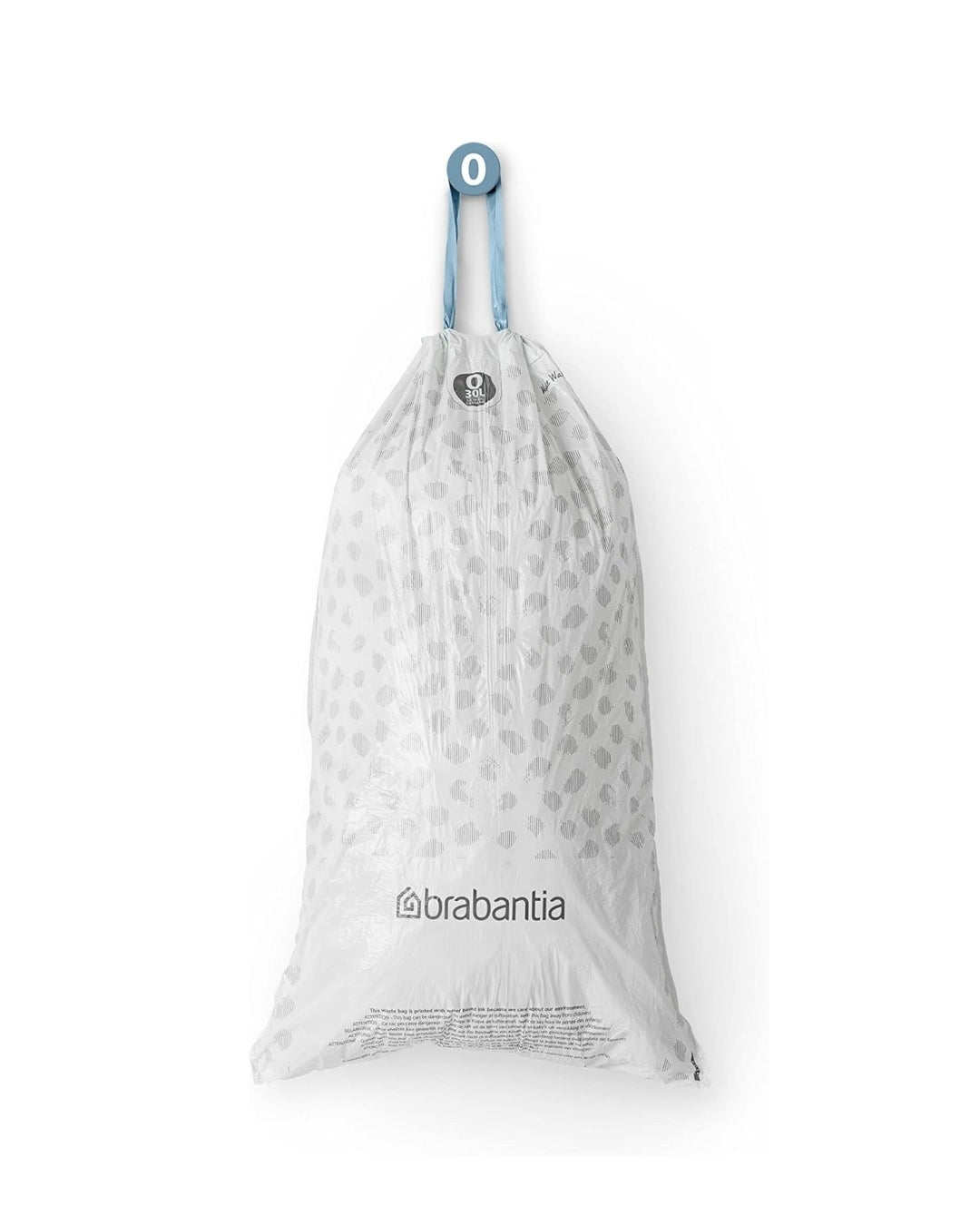 Brabantia PerfectFit Bin Liners O 30L (120 Bags) – Thick White Trash Bags with Drawstring Handles