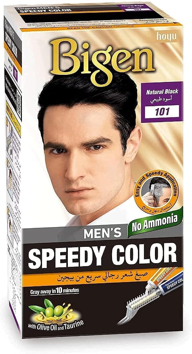 Bigen Mens Speedy Color, Hair Color, 80g - Natural Black 101