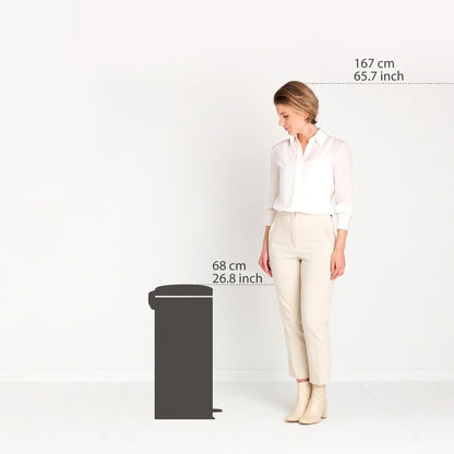 Brabantia newIcon Sense of Luxury Pedal Bin, 30L  White