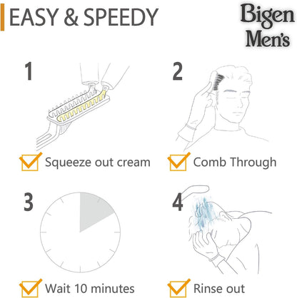 Bigen Mens Speedy Color, Hair Color, 80g - Natural Black 101