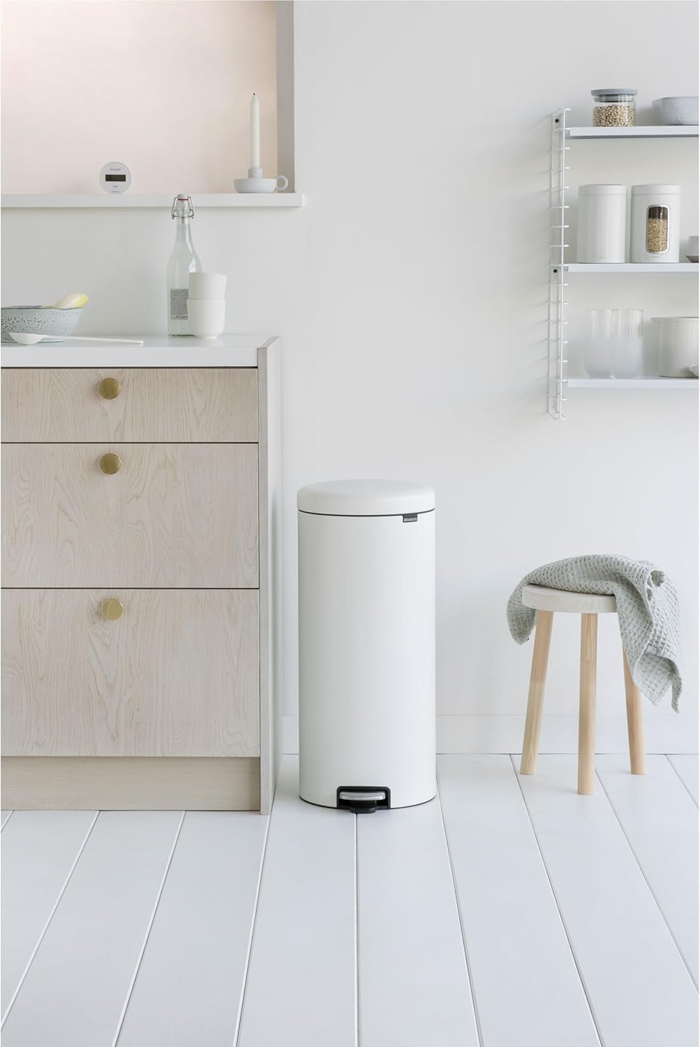 Brabantia newIcon Sense of Luxury Pedal Bin, 30L  White