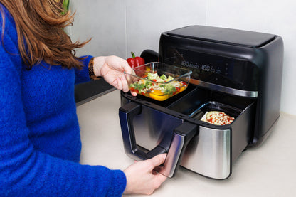 Plat en verre - Compatible &quot;air fryer&quot; (friteuse à air chaud)