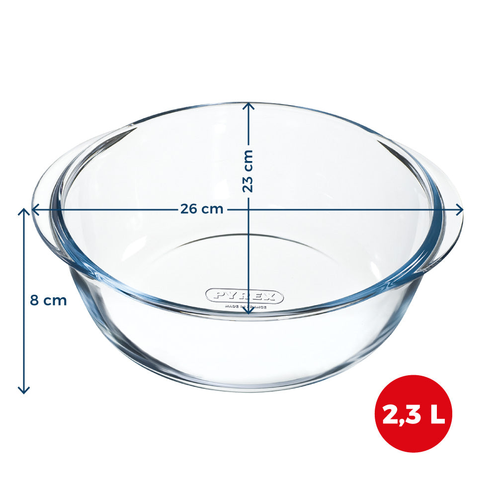 Plat en verre - Compatible &quot;air fryer&quot; (friteuse à air chaud)