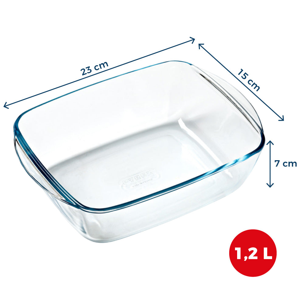 Plat en verre - Compatible &quot;air fryer&quot; (friteuse à air chaud)